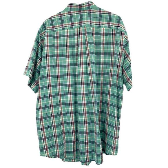 Men’s Roundtree & Yorke 2XT Green Plaid Shirt - Picture 3 of 6
